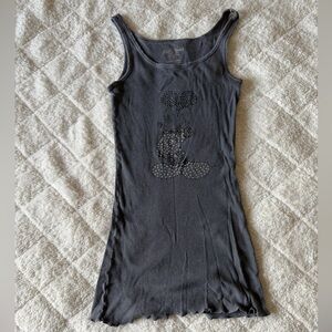 Walt Disney Collection Charcoal Tank Top with Iconic Character Design Mickey